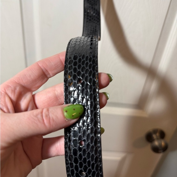 Brighton Black Leather Belt with Silver Bow Buckle main image 7